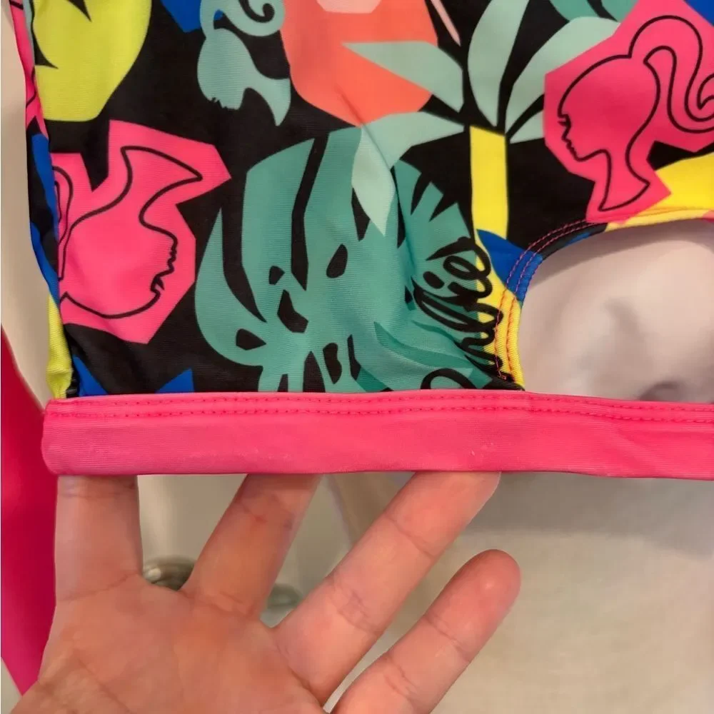 NWOT Barbie Kids Rashguard Set - Pink and Multicolor